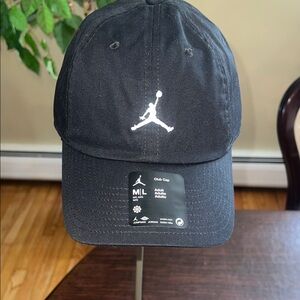 Jordan Black Cap with White Jumpman Logo